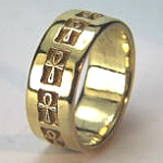 14kt gold Anch wedding ring