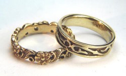 14kt gold wedding rings