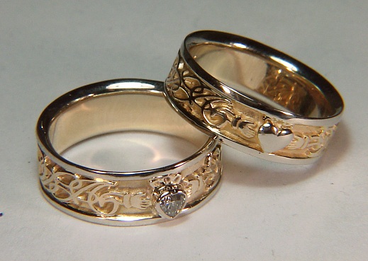 Initial wedding rings unique monogram wedding rings commitment promise 